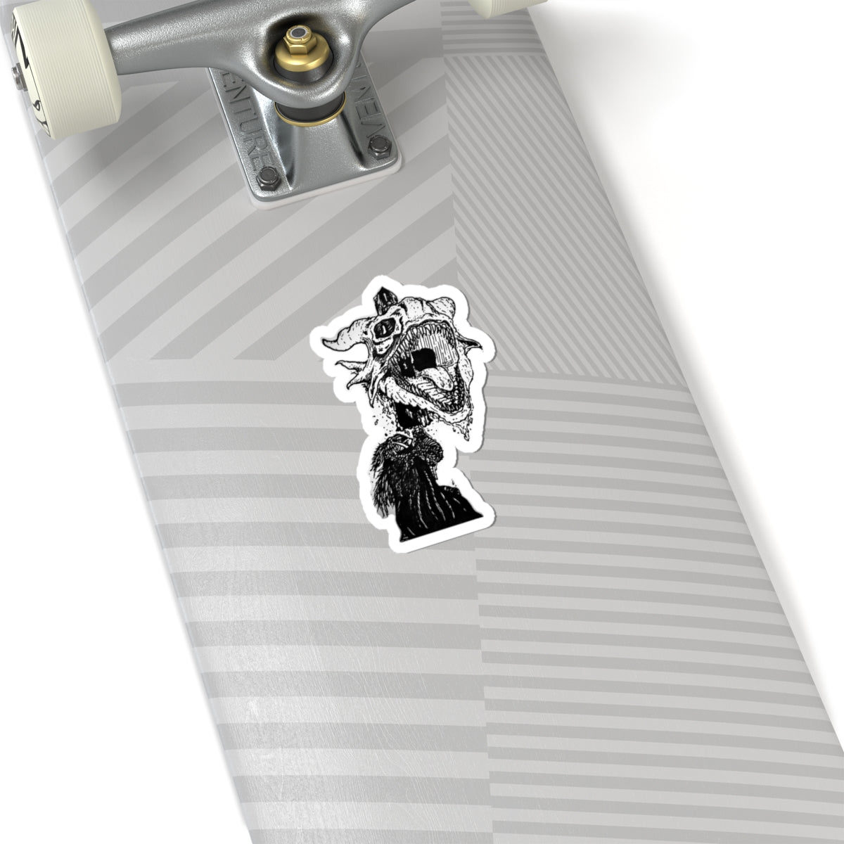 Dragonslayer Sticker — Black & White Decal
