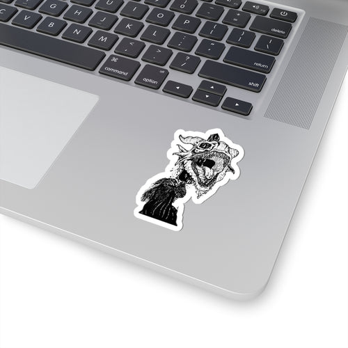 Dragonslayer Sticker — Black & White Decal